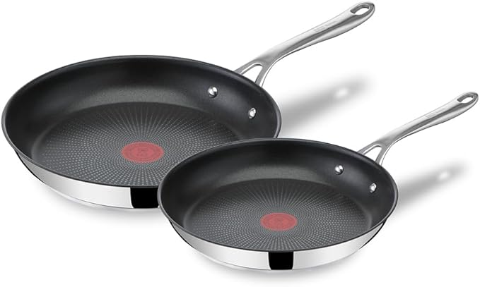Jamie Oliver T-FAL Set 2 Poêles Inox 24/28cm
