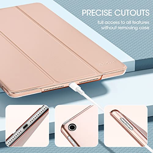 Image of ProCase for iPad 9th / 8th / 7th Generation Case 10.2 Inch (2021 /2020 /2019 Release), 10.2 iPad Case 9th / 8th / 7th Gen Cover, Slim Smart Cover with Translucent Hard Shell Back -Rosegold