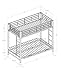Home Accent Furnishings Modern Industrial Twin Over Futon Metal Bunk Bed Frame with Integrated Guardrails - Black