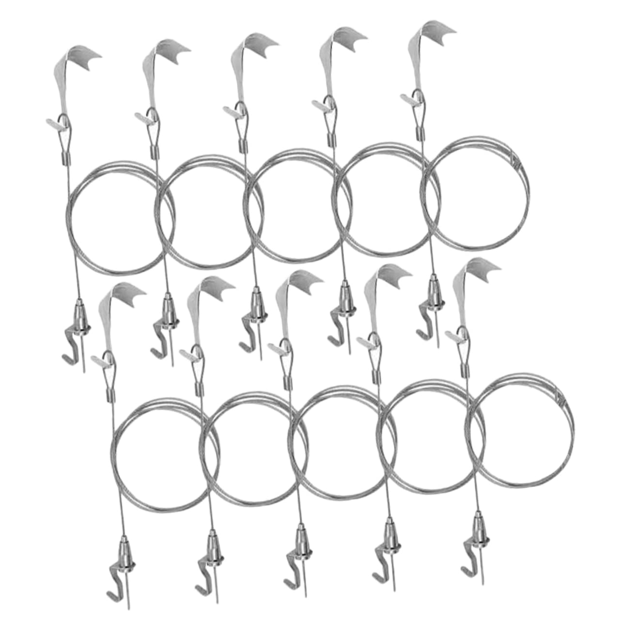 HEMOTON Kit 10 Set Ganci e Corde in Acciaio Inossidabile per Appendere Quadri Regolabili e Facili da Installare per Decorazioni da Parete in Casa e Gallerie Pubbliche