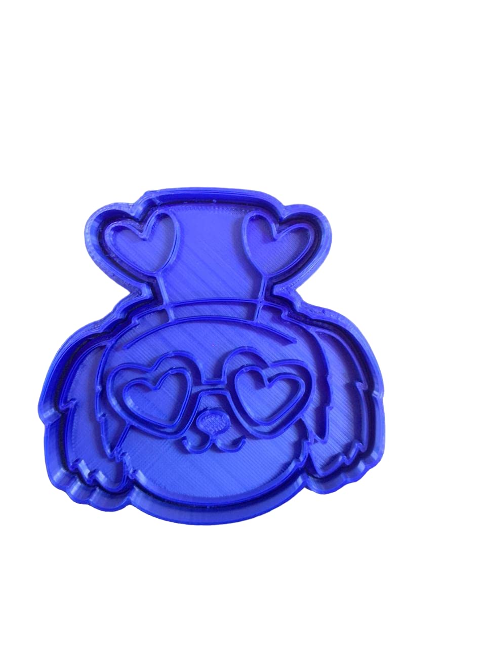 The Cookie Cutter Hub 10cm Valentine's Beagle Dog with Hearts Cookie Cutter and Matching Embosser for Cookies Biscuits Clay Baking Decoration