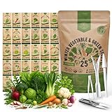 Organo Republic 25 Winter Vegetable & Green Seeds Variety Pack for Outdoors & Indoor Home Gardening 27670+ Non-GMO Heirloom Seeds: Broccoli Beet Carrot Collard Lettuce Radish Spinach Pea Kohlrabi