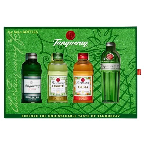 Tanqueray Exploration Pack mit London Dry Gin, No. Ten, Flor de Sevilla und Rangpur Gin (1 x 0.2 l)