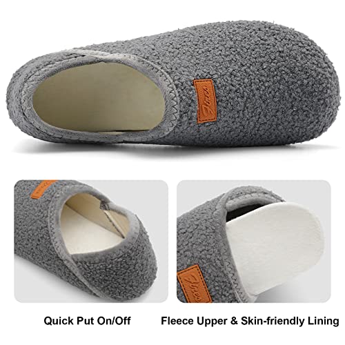 Image of Fires Womens Mens Slippers with Rubber Sole Soft-Lightweight House Slipper Socks Around House Shoes Non Slip Indoor /Outdoor