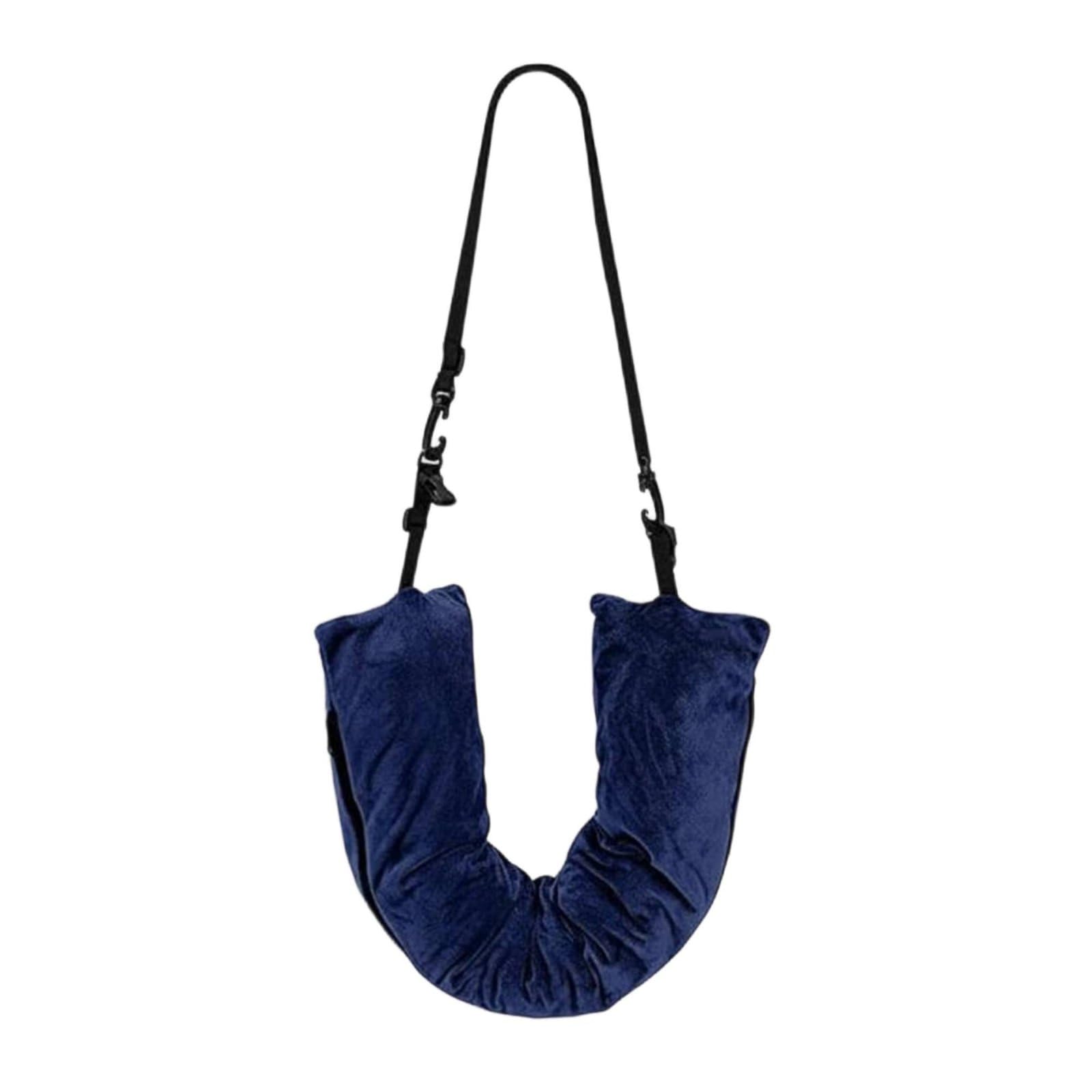 APIRILY Two-in-One-Purpose Design Fillable Travel Pillow Case Multi-Functional Fillable Travel Pillow Space Saving U-Shaped Clothes Bag Lightweight for Camping, Hiking, Navy Blue-image-29
