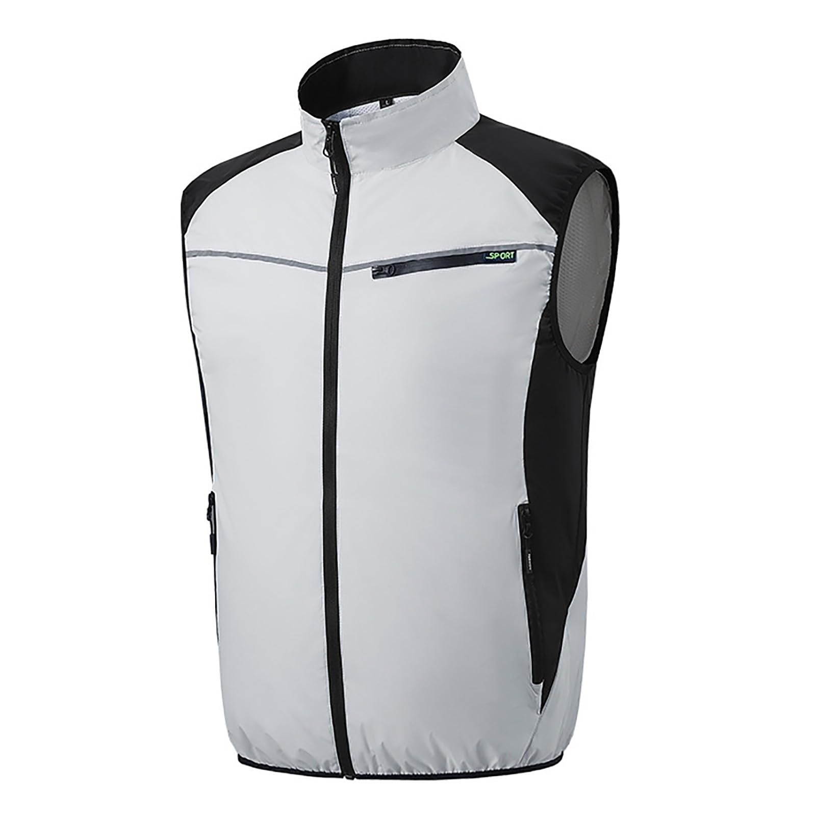 Generico Canotta da Palestra Uomo Sportiva Tank Top Gym Traspirante Allenamento Elasticizzato Asciugatura Bodybuilding con Cerniera Slim Fit Elasticizzata per attività Estive