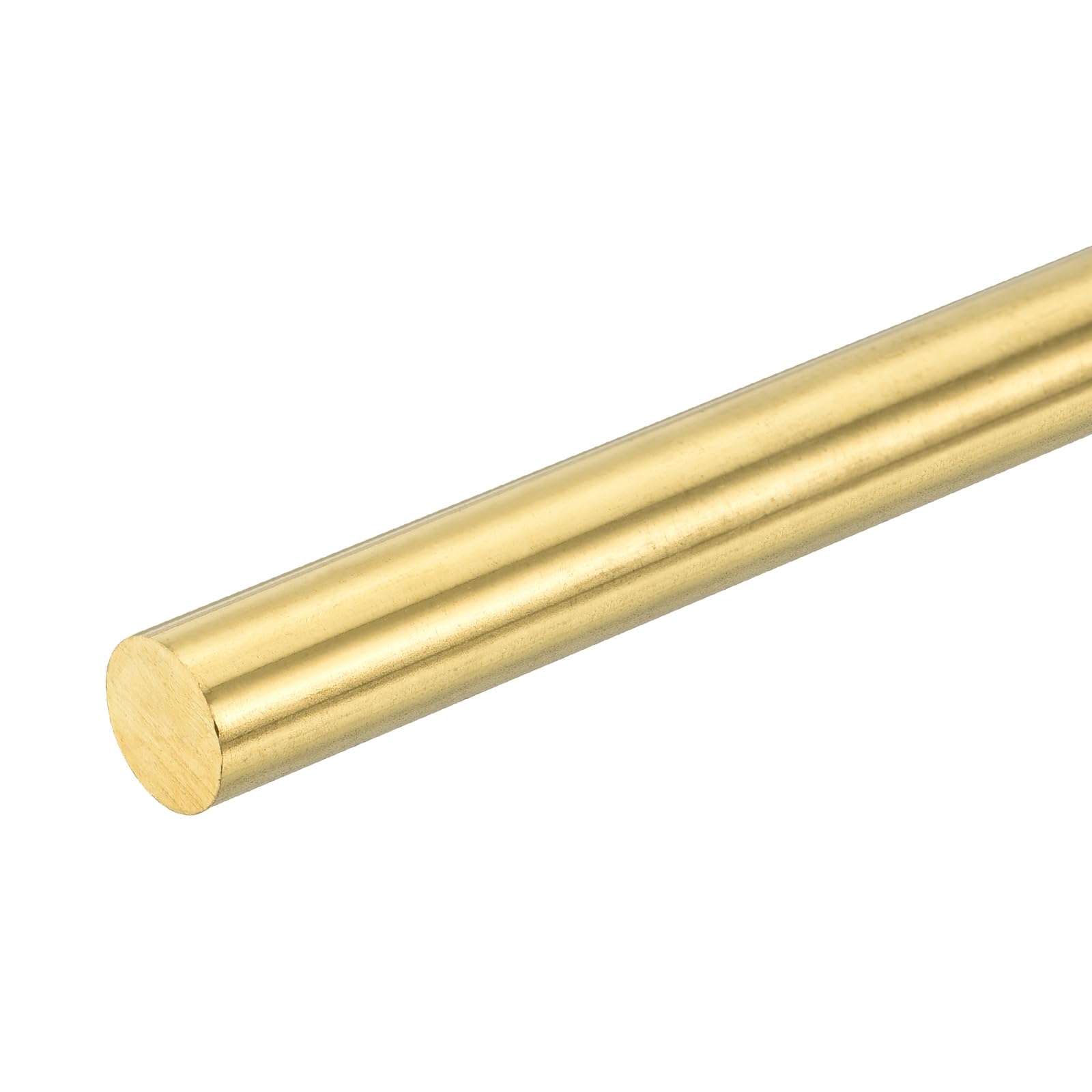 uxcell 1 asta rotonda in ottone massiccio da 16 mm di diametro, lunghezza 406 mm, barra per tornio in ottone H62, asta rotonda in ottone per fai da te, artigianato e costruzione industriale