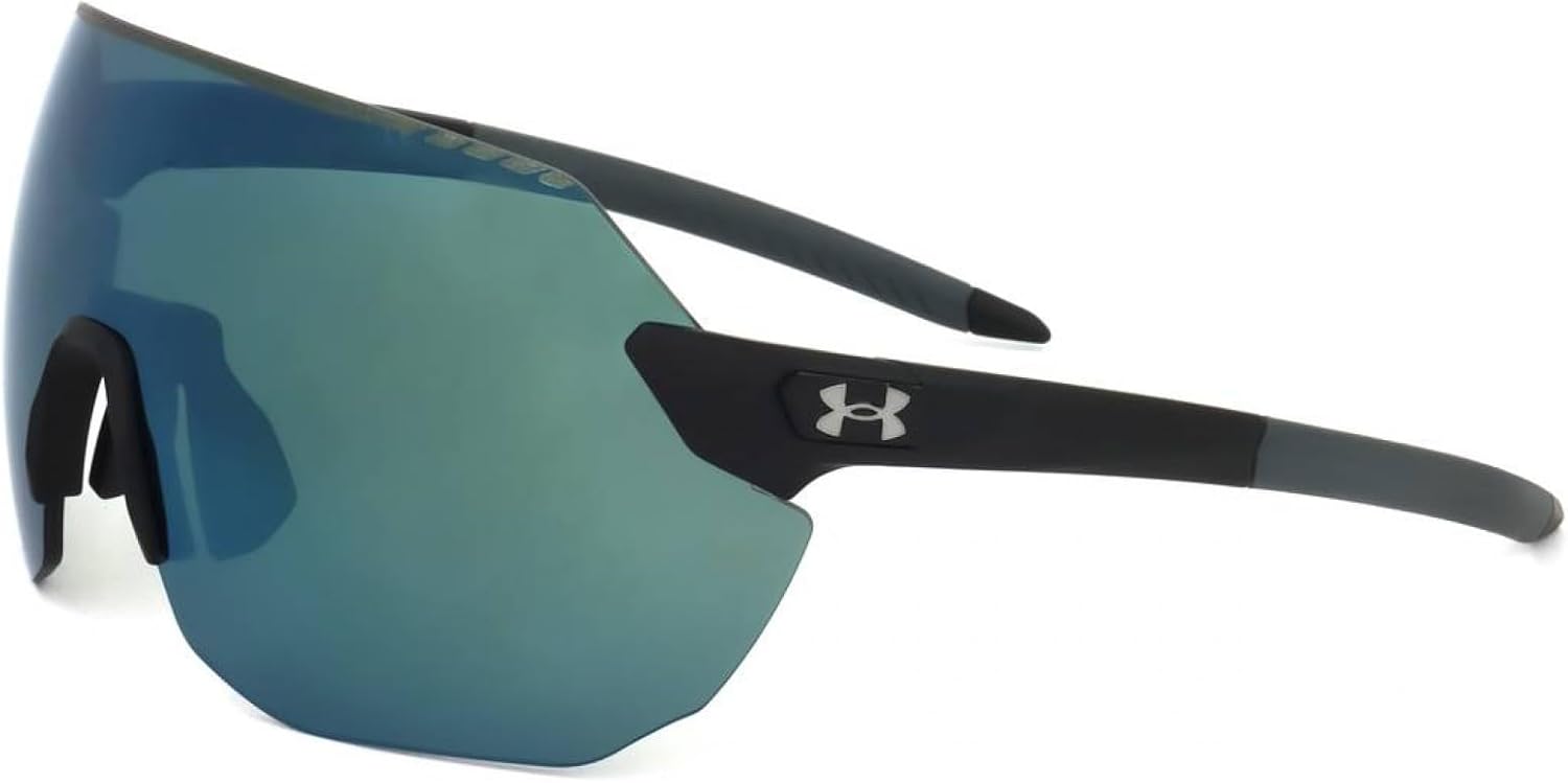 Under Armour UA HALFTIME/F MATTE BLACK GREY/GREEN MULTILAYER 99/1/120 unisex Sunglasses