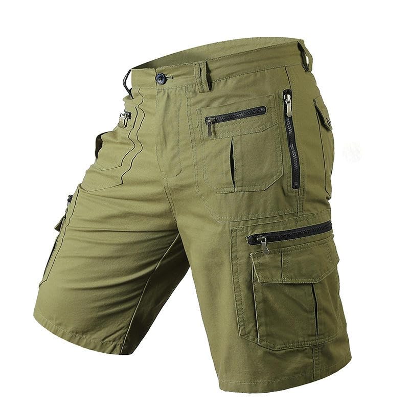 Short d'été coton uni multi-poches homme décontracté 7 points