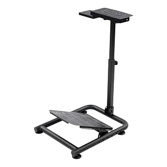 GEYOPMID Racing Steering Wheel Stand Adjustable Steering Wheel Stand Folding Racing Simulator Stand Freestanding Installation for MOZA R5/R9/R16/R21 for Fanatec DD1/DD2/CSLDD/DDPro