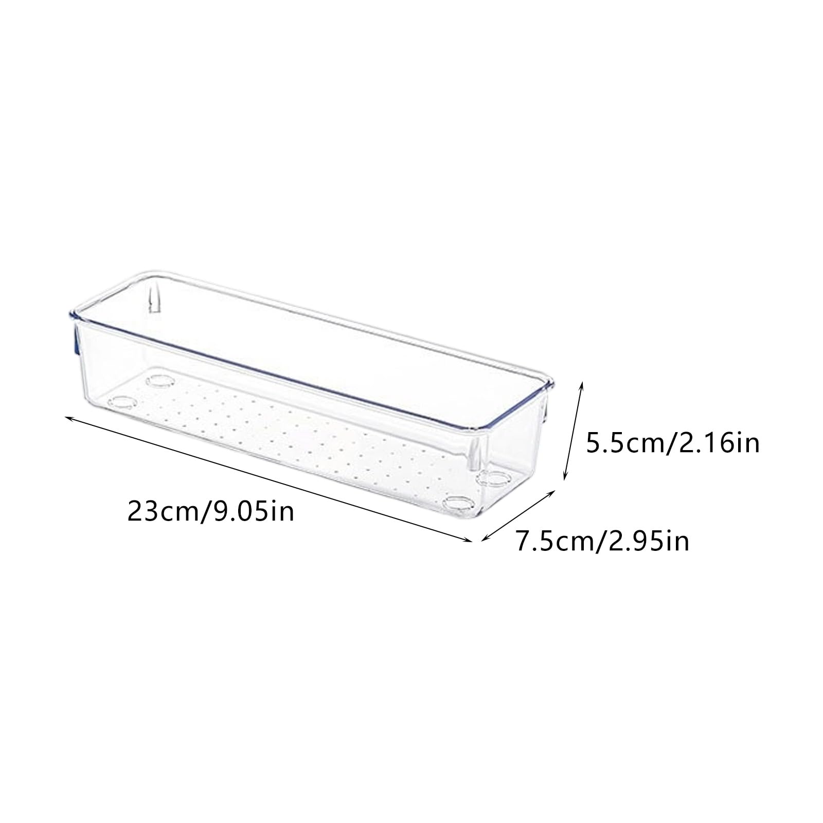 Des plateaux de tiroirs de salle de bains en acrylique transparents, des boîtes de rangement empilables pour l ' organisation de la maison, des organisateurs de tiroirs de salle de bains transparents