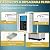 GLBMXDD Alkaline Hydrogen-Rich Water Machine, PH 3.5-10.5, Smart Electrolyzed Ionized Water Machine, Up to -500mV ORP, 7 Water Settings, 8000L Per Filter, Auto-Clean White