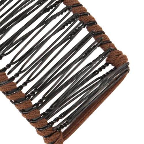 2Pcs Banana Hair Grip Metal Woven Thread Hair Comb Elegante Vintage Clincher para Office Travel Famí