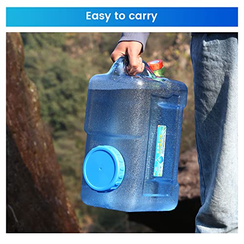 image for Aisen Camping Water Bucket, 10L Portable Outdoor Water Bucket with Tap