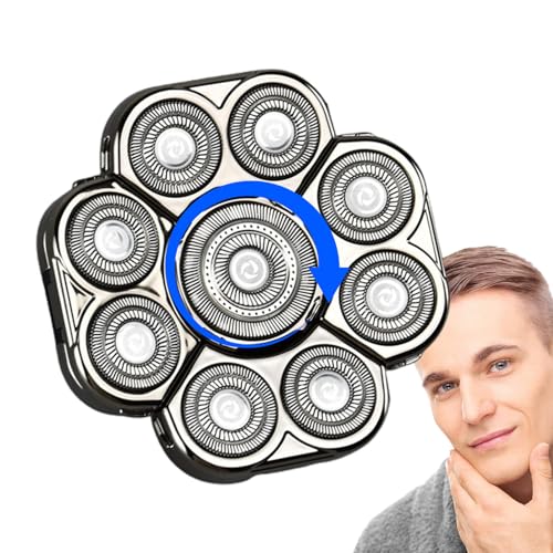 Têtes de rechange pour rasoir électrique | Tête de rasoir électrique à 9 têtes pour le visage, facile à installer Walopola
