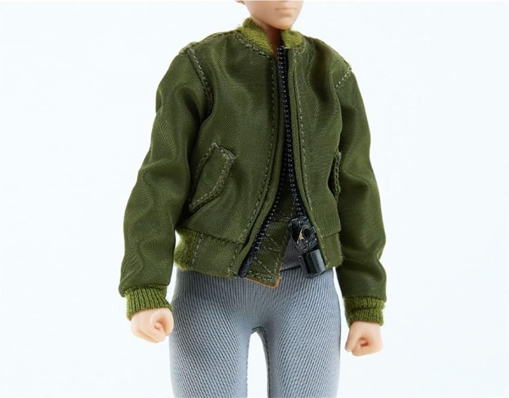 Manteau vert 1/12 AMITD veste pour figurine féminine 15 cm