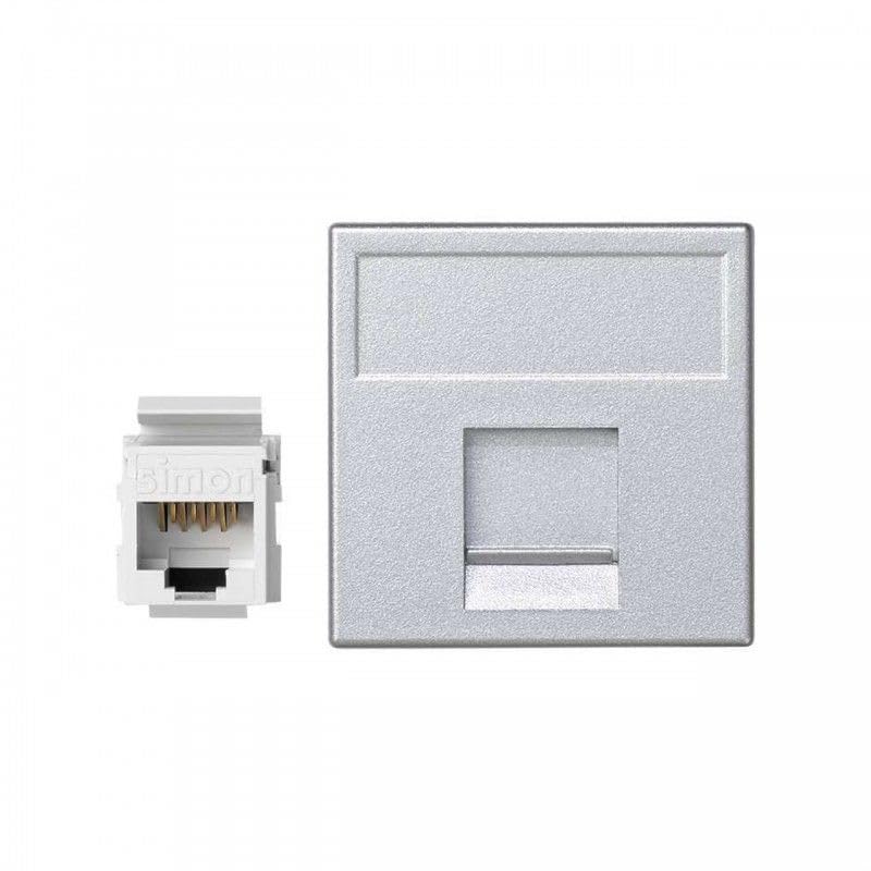 Prise Cat6 UTP K45 avec volet anti-poussière pour RJ45 propre