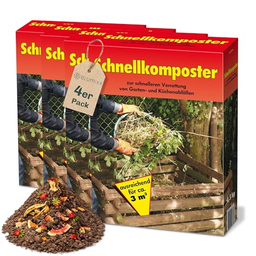 Blumixx Schnellkomposter 10 kg | Kompostbeschleuniger als Granulat | Beschleunigung des Kompostierungsprozesses | Hochwertiger Kompoststarter aus Naturstoffen | Ideal für nährstoffreiche Erde