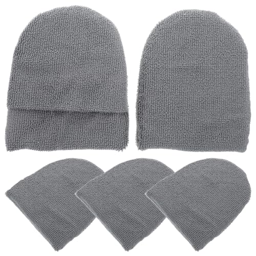 HANABASS Esponjas para Lavado y Detallado de Autos Almohadillas de Pulido Manual Ergonómicas 5 Piezas Color Gris para Encerado y Pulido Eficaz de Vehículos