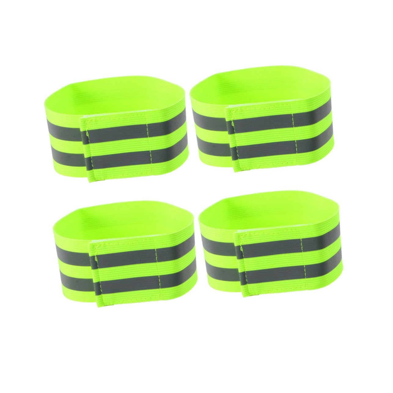 Happyyami 12pezzi Bande Riflettenti Regolabili per Corsa Notturna e attività Outdoor Alta visibilità e Sicurezza per Ciclismo e Camminate Verde