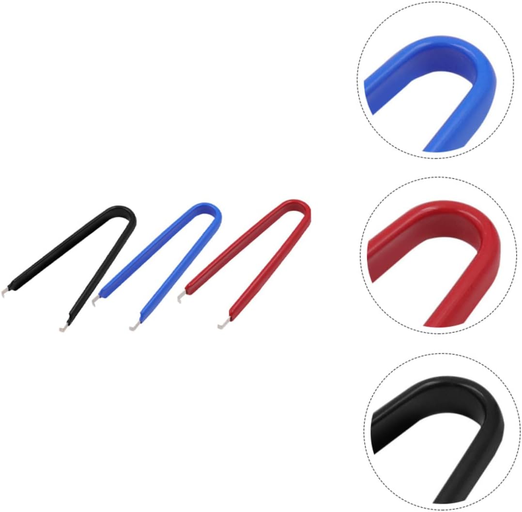 9pcs U-shape Electronic Component Catcher Precision Grabber Tool for Tiny Components Insulated Mixed