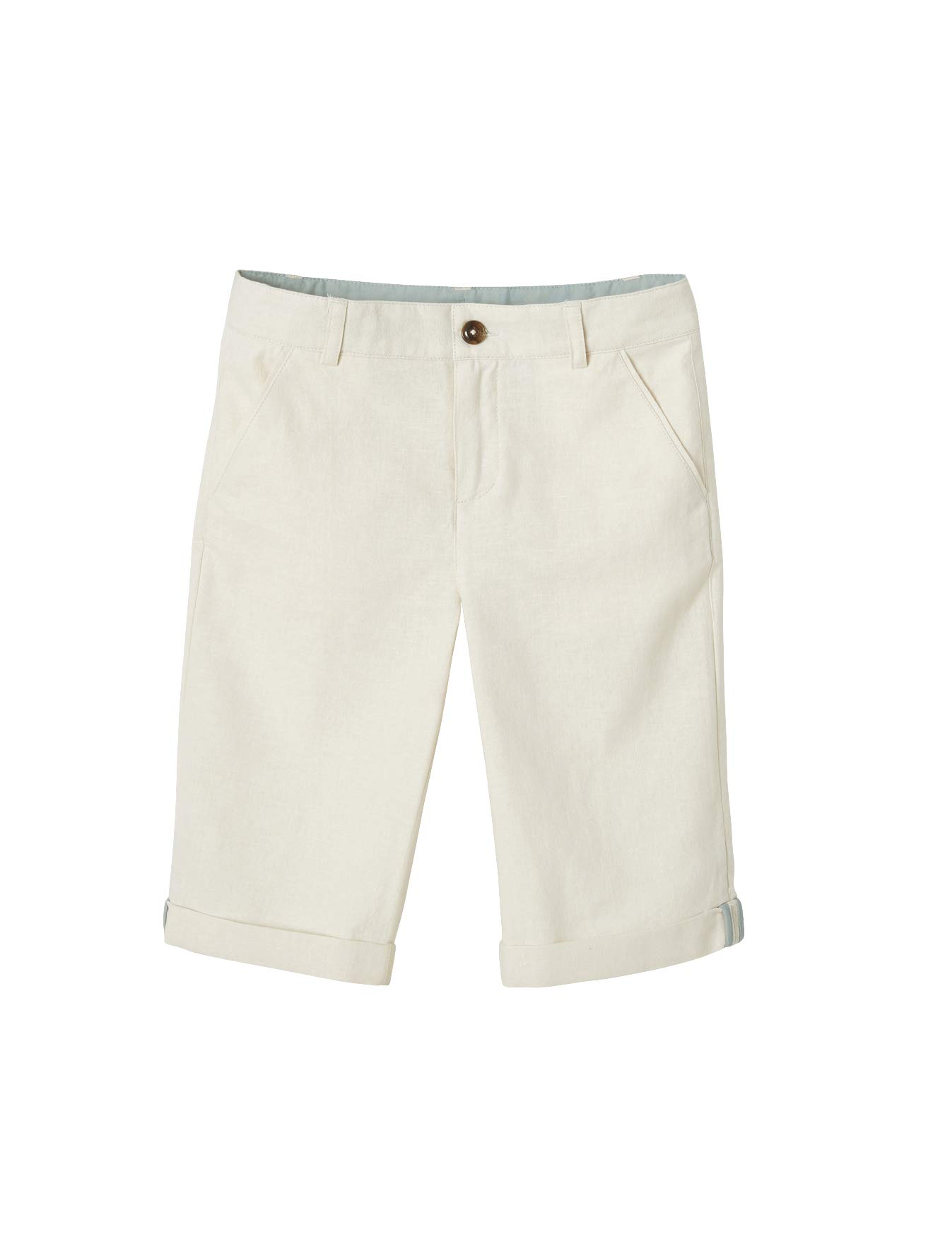VERTBAUDET Bermuda garçon en Coton/​Lin Beige Clair 12A