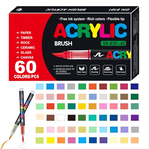 Marqueurs acryliques imperméables fini sans trace - Stylo de peinture pour toile et verre