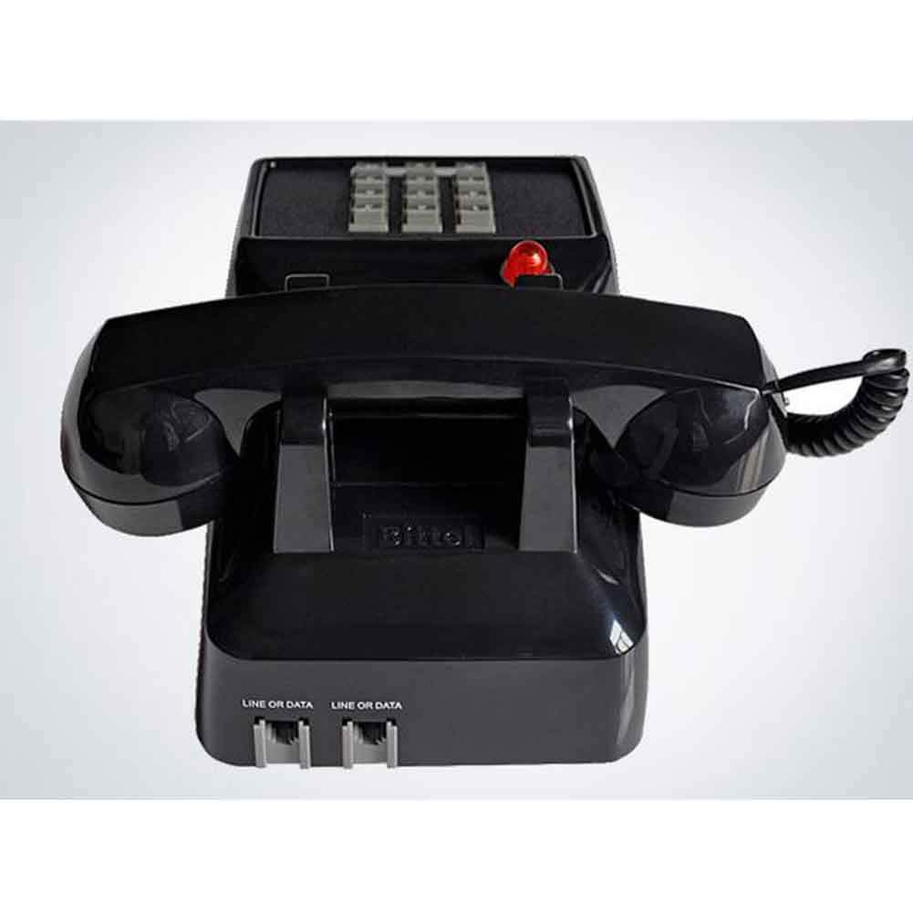 Pulsante per Telefono Fisso retrò Stile Anni '76 Telefono Antico Telefono Meccanico Americano Suoneria Moda Creativa Nero (Colore: Nero)