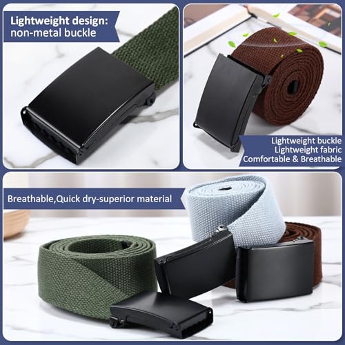 Image of Yahenda 20 Pcs Web Belt for Men Women Belt Adjustable Canvas girdle Golf Strap with Military Buckle Casual Web girdle