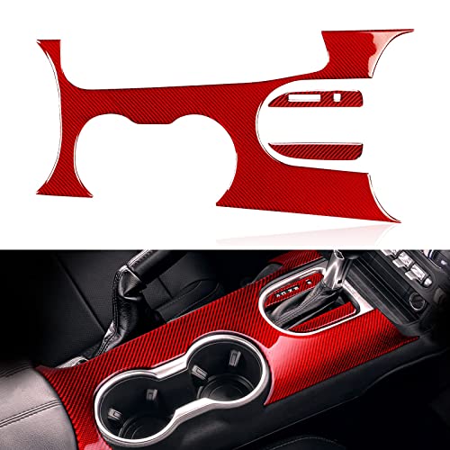 MYDDL Car Gear Shift Panel Sticker Accessories for Ford Mustang 2015 2016 2017 2018 2019 2020 2021 2022 2023 Carbon Fiber