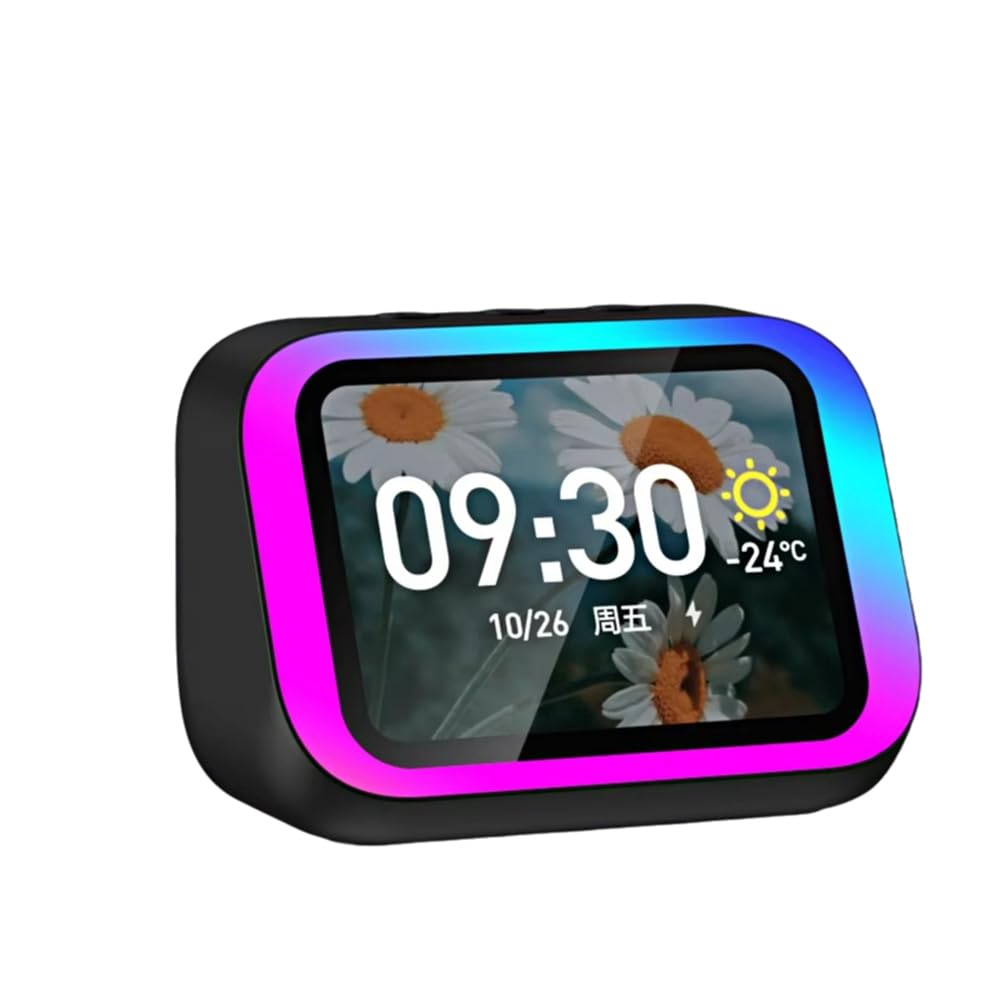 Orologio Bluetooth Intelligente con Display della Temperatura per Camera da Letto e Desktop - Nero