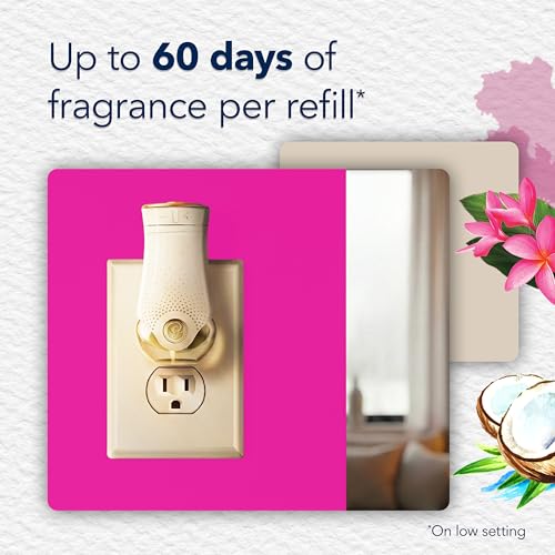 Image of Glade PlugIns Refills Air Freshener, Scented and Essential Oils for Home and Bathroom, Exotic Tropical Blossoms, 3.35 Fl Oz, 5 Count