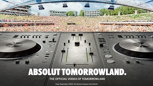 ABSOLUT VODKA Tomorrowland Limited Edition – Vodka aus Schweden, 40% Vol, samtig-weicher Geschmack mit Weizen-Noten, 1 x 0,7L Flasche mit Festival-Design