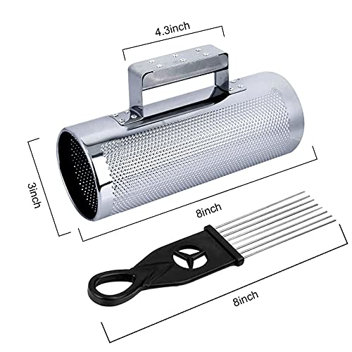 Vachan Guiro Instrument，8" 3" Stainless Steel Latin Percussion Instrument With Scraper，Metal Guiro Shaker Musical Instruments For Band Accompaniment,Training Tool #TOP3