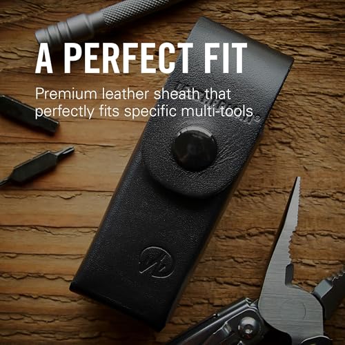 Leatherman Lederholster - Holster für Charge+, Curl, Skeletool, Skeletool CX, Skeletool RX, Wave+ Modelle - Schwarz Groß