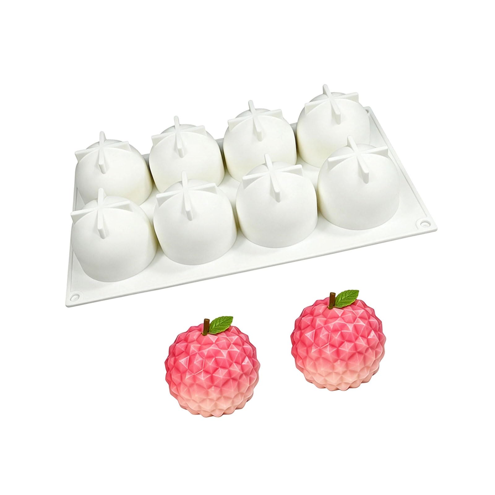 Whoasyst Multi Cavity Lychee Shape Silicone Mousses Cake Molds for Artistic Dessert Chocolate and Easy Demolding Baking Supplies Silicone Baking Molds for Puddings