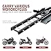 Grandroad Auto Motorcycle Hitch Carrier, 500LBS Heavy Duty Steel Dirt Bike Carrier with Loading Ramp, Anti-Tilt Locking Device, Motorcycle Rack for Dirt Bike Hitch Hauler