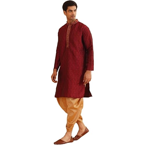 Sojanya (Since 1958 Men'S Silk Dhoti Kurta Set