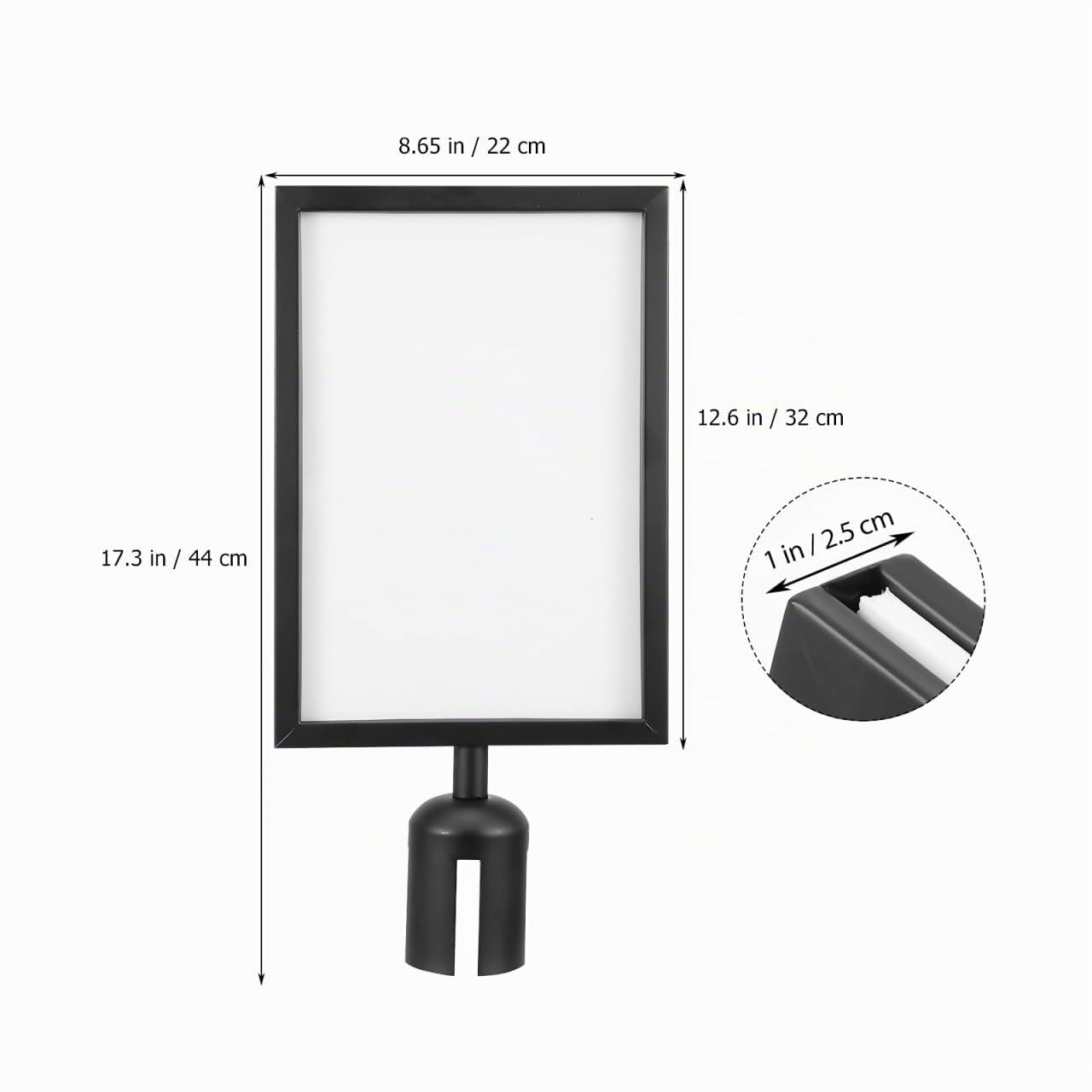 Operitacx Porte-Affiche Vertical Rétractable Acier Inoxydable Avec Ceinture Support Panneau A4 Pour File D'Attente Aéroport Bureau Événements