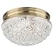Westinghouse Lighting 6668900 One-Light Flush-Mount Interior Ceiling Fixture, Polished Brass Finish with Clear Faceted Glass