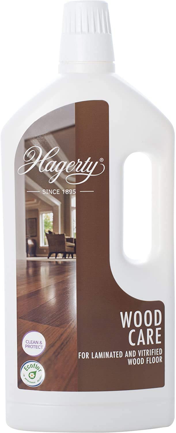 Hagerty Wood Floor Care wooden floor cleaner 1 litre I Effective parquet cleaner for deep cleaning & care of all wood, laminate and lacquered floors I Parquet intensive cleaner with anti-slip effect