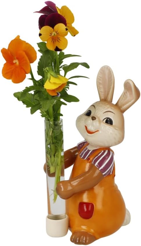 Goebel Bunny Figurine Rabbit with Vase Flower Dream - Easter