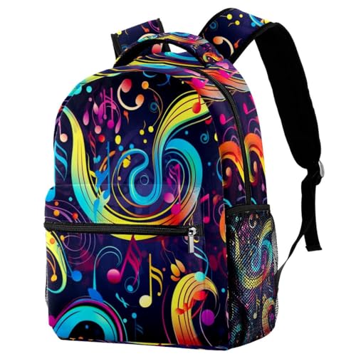 Sac à dos avec notes colorées d'école et de voyage pour enfant et ado