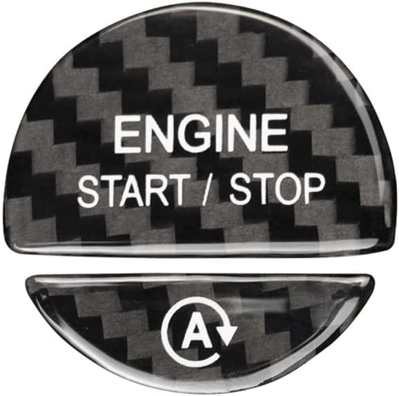 Para Mercedes Benz C S Clase W206 W223 2021 2022+ Accesorios de coche de fibra de carbono real Cubierta del botón de arranque del motor Cubierta del