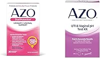 Vista 1 de AZO Kit de prueba de probiótico urinario y vaginal de doble protección + ITU y pH vaginal (30 unidades)