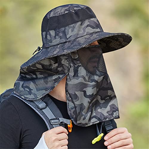 Chapeau de pêche homme LNNSHX crème solaire respirant pour éviter les coups de soleil