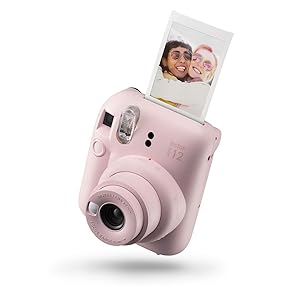 Instax Mini 12 Cámara instantánea, con autoexposición y Lente selfi incluida, Blossom Pink