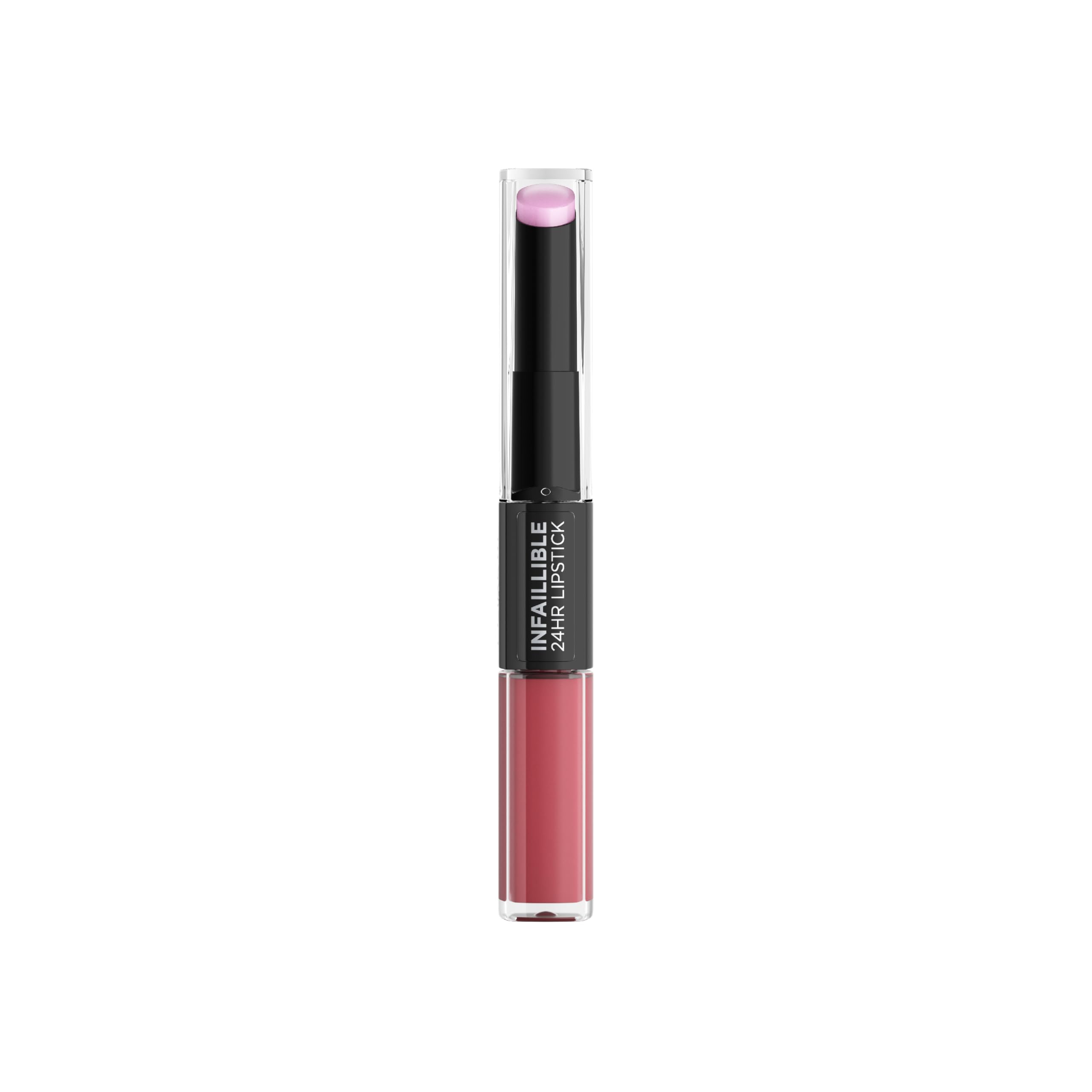L'Oreal Paris Lipstick, Infallible 2 Step 24hr Lip Color with Hyaluronic Gel Colour Booster Balm for Vivid High Shine Colour, Transfer-Free Opaque Finish Lasting up to 24 Hours, 213 Toujours Teaberry