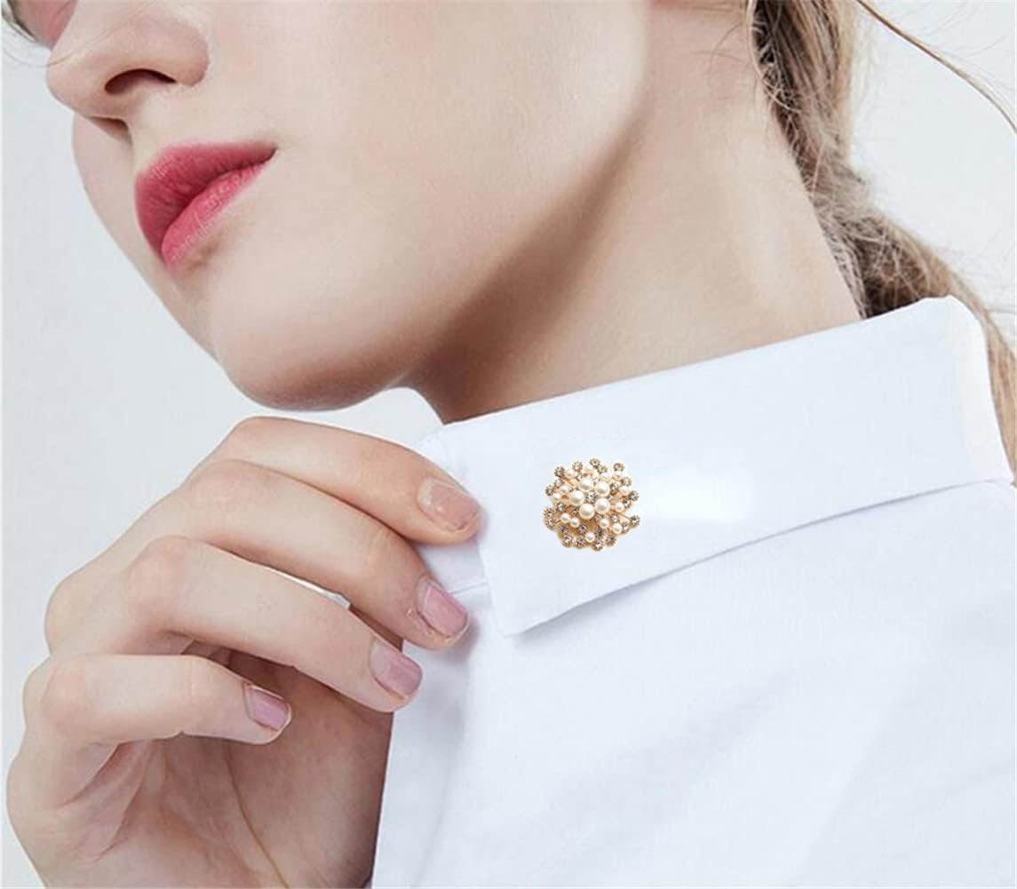 Pearl Flower Brooch - Shining Round Crystal Brooches For Women - Lapel Pin Accessories - Fashion Wedding Bouquet Dress Pin Gift - Image 4
