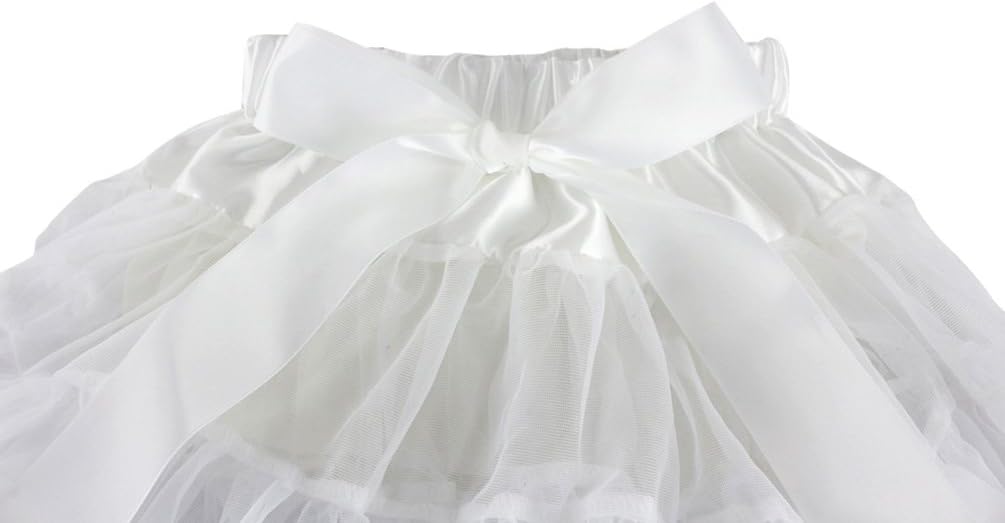 Wennikids Little Girl's Dance Chiffon Pettiskirts Tutu Assorted Size and Color XX-Large White